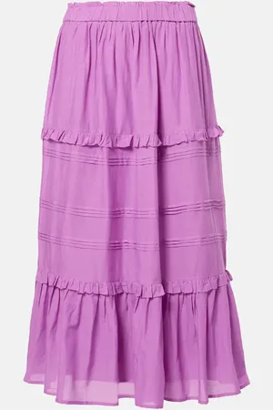 Marant Etoile Jupe longue Diya en coton mélangé