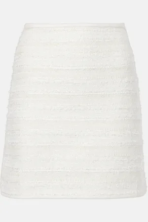 Nina Ricci Mini-jupe en jean et tweed
