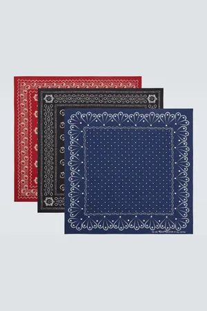 Ralph Lauren Set de 3 bandanas imprimés en coton