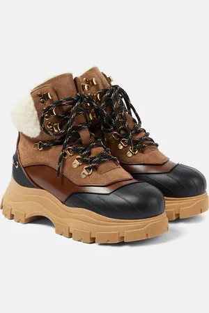 Dorothee Schumacher Bottes Sporty Shearling en cuir