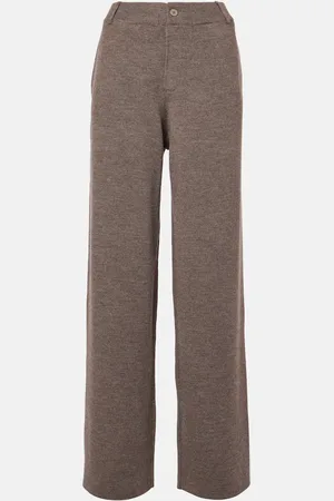 AYA MUSE Pantalon droit en laine mélangée