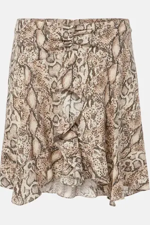 Isabel Marant Mini-jupe Ozany en soie mélangée
