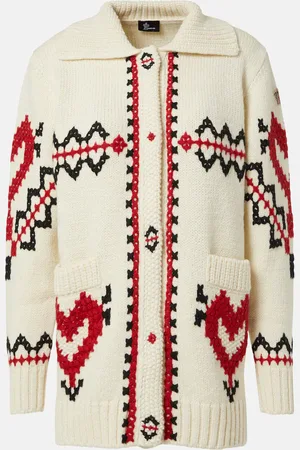 Moncler Cardigan brodé en laine mélangée