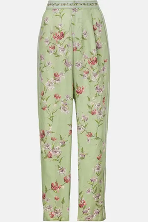 Agua by Agua Bendita Pantalon ample Florecer Honeysuckle en lin