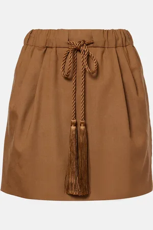 Max Mara Mini-jupe Tabarin en laine, mohair et soie