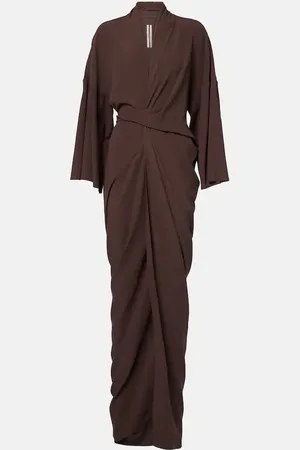 Rick Owens Robe longue portefeuille en satin