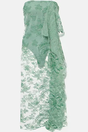 CHRISTOPHER ESBER Robe midi en dentelle à fleurs