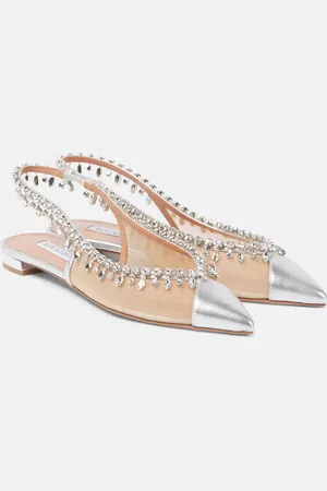 Aquazzura Ballerines slingback Temptation Crystal
