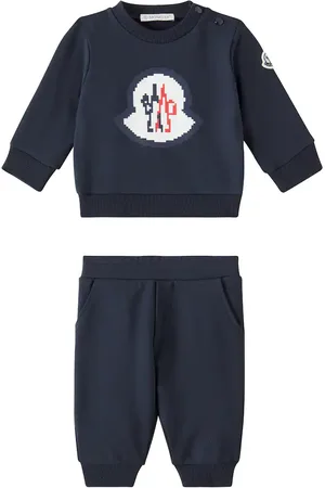 Moncler Ensemble de survêtement en coton mélangé à logo