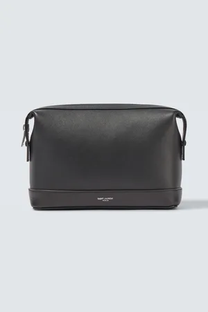 Saint Laurent Pochette Small en cuir à logo