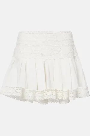 Marant Etoile Jupe midi Violanaga en lin et coton