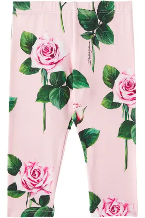 Dolce & Gabbana Bébé – Legging en coton mélangé à fleurs
