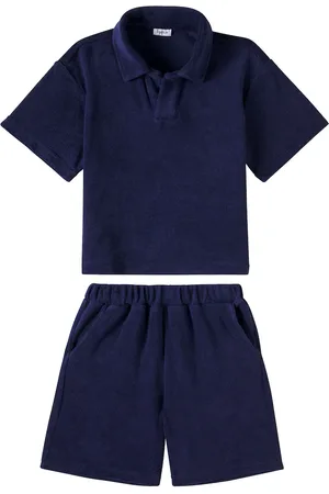 Il gufo Set polo et short en coton mélangé