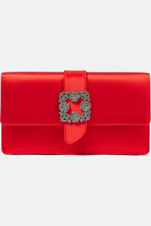 Manolo Blahnik Pochette à ornements en satin