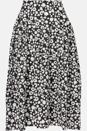 Marni Jupe midi en coton à fleurs