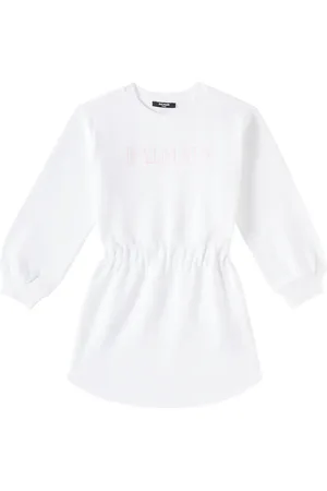 Balmain Robe sweat-shirt en coton à logo