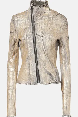 Rick Owens Veste Gary en jean enduit