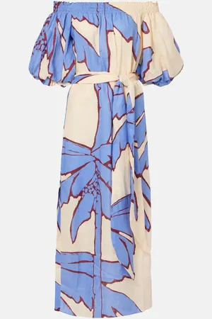 JOHANNA ORTIZ Robe midi en lin imprimé