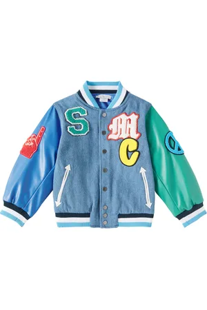 Stella McCartney Veste bomber brodée en jean