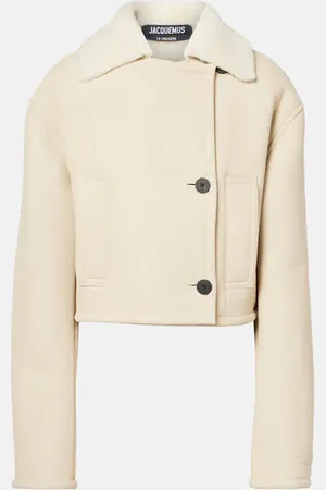 Jacquemus Veste Marino raccourcie en shearling