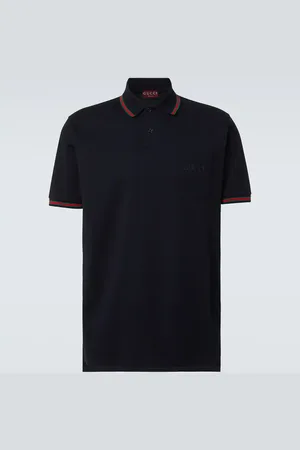 Gucci Polo Double G en piqué de coton mélangé