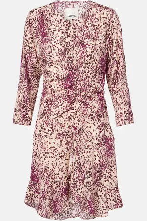 Isabel Marant Robe Octavia en soie imprimée