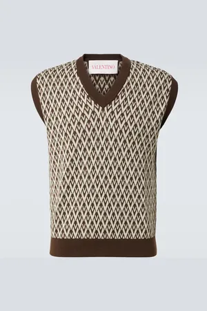 VALENTINO Pull sans manches Toute La V en laine vierge