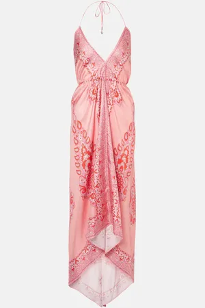 Etro Robe midi asymétrique en soie