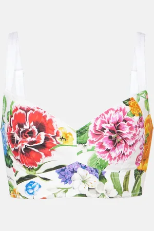 Dolce & Gabbana Brassière en coton mélangé à fleurs