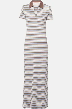 FAITHFULL THE BRAND Robe longue Tiesse rayée en coton