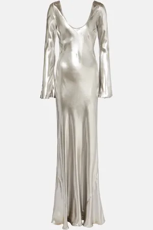 GALVAN Robe longue Valletta en satin