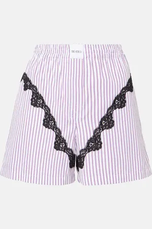 The Attico Short rayé en coton