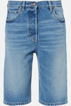 Prada Bermuda à taille haute en jean