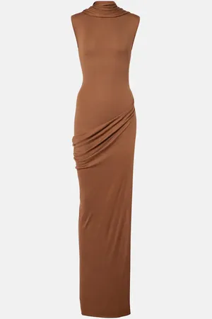 AYA MUSE Robe longue Nou en soie mélangée