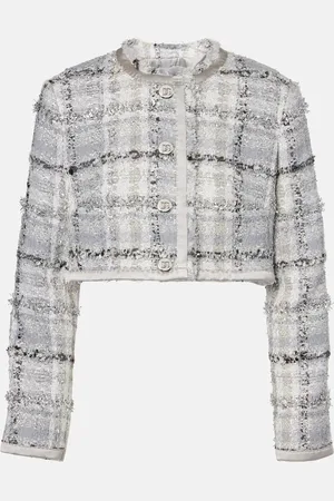 Dolce & Gabbana Veste raccourcie en tweed de lamé