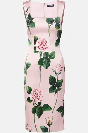 Dolce & Gabbana Robe de cocktail en satin à fleurs