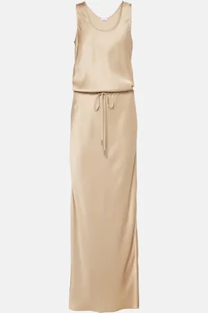 Brunello Cucinelli Robe longue en satin