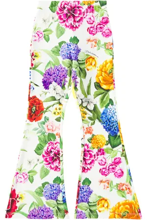 Dolce & Gabbana Pantalon évasé en coton mélangé