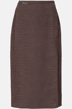 Jacquemus Jupe midi Notte en satin