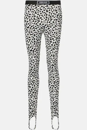 VERSACE Legging à motif léopard