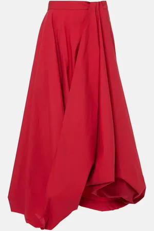 Brunello Cucinelli Jupe midi en coton mélangé