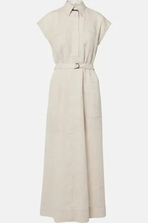 Brunello Cucinelli Robe longue en lin