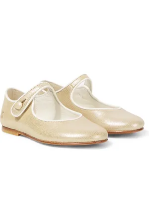 BONPOINT Ballerines Ella en cuir métallisé