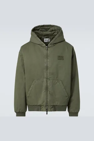 Miu Miu Sweat-shirt à capuche en coton à logo