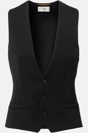 Saint Laurent Gilet de costume en laine