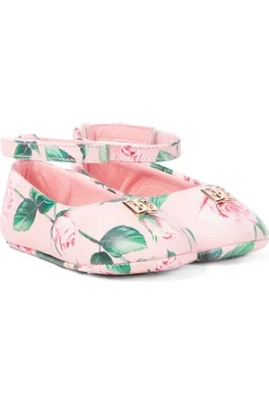 Dolce & Gabbana Bébé – Ballerines DG en cuir à fleurs