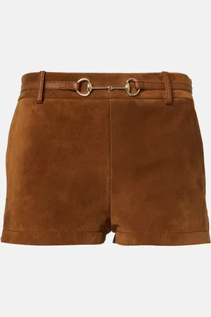 Gucci Short à taille basse en daim