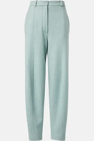Loro Piana Pantalon à taille haute en cachemire mélangé