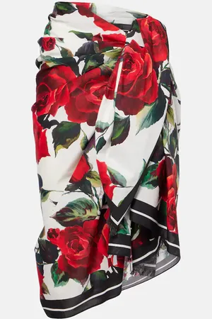 Dolce & Gabbana Paréo en coton à fleurs