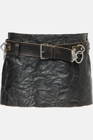 Prada Mini-jupe en cuir